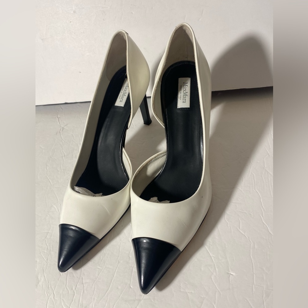 Max Mara Black and White Heel Sz: 39.5/9